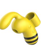 Passion Labs Stimulator Clitoridian Honey 10 Moduri Vibratii 5 Moduri Suctiune Silicon Galben/Negru 10.5 cm