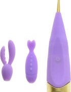 Passion Labs Vibrator Alice cu 2 Capete de Schimb Silicon Lila