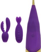 Passion Labs Vibrator Alice cu 2 Capete de Schimb Silicon Mov
