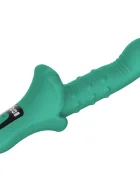 Passion Labs Vibrator G-Spot Display LCD 27 Moduri Stimulatoare Silicon USB Magnetic Verde 23.5 cm