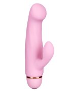 Passion Labs Vibrator Iepuras Blush 20 Moduri Vibratii Silicon Roz 17 cm Sensations