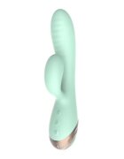 Passion Labs Vibrator Iepuras Inflatable Sahara 10 Moduri Vibratii Silicon USB Magnetic Verde 19.5 cm Sensations