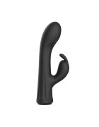 Passion Labs Vibrator Iepuras Lucia 10 Moduri Vibratii Silicon USB Negru 15.8 cm Mystery
