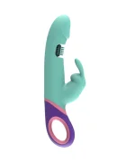Passion Labs Vibrator Lust Rabbit 10 Moduri Vibratii 3 Moduri Rotatii Stimulatoare Silicon USB Verde 22.5 cm