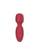 Passion Labs Vibrator Mini Wand Thrill 10 Moduri Vibratii Silicon Lichid USB Rosu 11 cm
