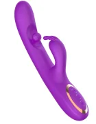 Passion Labs Vibrator Swinging Rabbit 7 Moduri Vibratii 10 Moduri Stimulare Punctul G Silicon USB Mov 24 cm