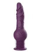 Passion Labs Vibrator Thrusting cu Ventuza 10 Moduri Vibratii 3 Moduri Impingere Silicon USB Mov 25 cm