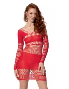 Passion Rochie Mini cu Maneci Lungi Rosu S-L