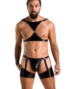 Passion Set 2 Piese Wetlook Aron Negru S/M