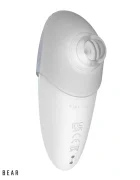 Pink Bear Stimulator Snugglee 9 Moduri Suctiune 9 Moduri Vibratii Silicon USB Magnetic Alb 12.2 cm
