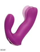Pink Bear Vibrator Caress 9 Moduri Vibratii Silicon USB Mov 11.6 cm