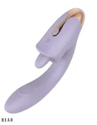 Pink Bear Vibrator Zenya 9 Moduri Tapare 9 Moduri Licking Silicon USB Magnetic Lila 18.1 cm