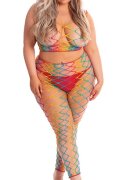 Pink Lipstick Lingerie Set Lenjerie 2 Piese Roy G. Biv Multicolor Plus Size