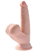 PIPEDREAM Dildo Realistic King Cock 3D Tripla Densitate Swinging Balls Fanta Flesh 19.5 cm