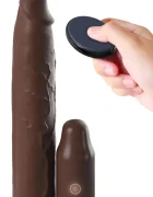 PIPEDREAM Prelungitor Penis cu Vibratii Fantasy X-Tensions Elite Remote Control Silicon Maro 22.9 cm