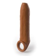 PIPEDREAM Prelungitor Penis Uncut cu Inel Testicule Fantasy X-Tensions Elite Silicon Maro 20.3 cm