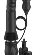 PIPEDREAM Stimulator Ultimate Silicone Thruster 10 Moduri Vibratii 3 Moduri Impingere Silicon USB Negru 29 cm