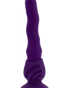 Playboy Vibrator Wiggle It cu Suport cu Ventuza 7 Moduri Vibratii 3 Moduri Unduire Silicon USB Mov 23.9 cm