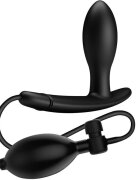 PRETTYLOVE Dop Anal Gonflabil Drake Silicon Negru 7 cm