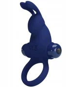 PRETTYLOVE Inel de Penis Jiro 10 Moduri Vibratii Silicon Albastru