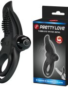 PRETTYLOVE Inel Penis Pretty Love Vibrant Ring 10 Moduri Vibratii Silicon Negru
