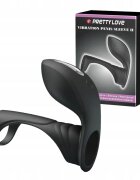 PRETTYLOVE Manson cu Stimulator Penis Sleeve II 7 Moduri Vibratii Silicon USB Negru