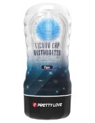 PRETTYLOVE Masturbator Blue Planet cu Bila de Intensitate TPR Albastru 18 cm