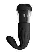 PRETTYLOVE Masturbator Breton Rotating&Thrusting 4 Moduri Stimulatoare TPR Negru 27.3 cm
