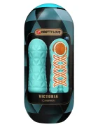 PRETTYLOVE Masturbator cu Bila Victoria Caspar TPR Verde 15 cm