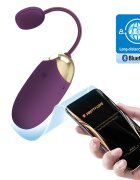 PRETTYLOVE Ou Vibrator Abner 12 Moduri Vibratii Bluetooth Control Free App Silicon USB Violet