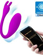 PRETTYLOVE Ou Vibrator Catalina Bluetooth Control Free App Silicon USB Mov