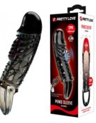 PRETTYLOVE Prelungitor Penis Cecelia cu Vibratii +2.5 cm TPR Negru