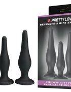 PRETTYLOVE Set 3 Dopuri Anale Pretty Love Mini Anal Kit Silicon Negru