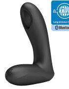 PRETTYLOVE Stimulator Anal Archenemy 12 Moduri Vibratii Bluetooth Control Free App Silicon USB Negru 12.1 cm
