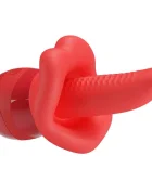 PRETTYLOVE Stimulator Obelia 10 Moduri Vibratii 10 Moduri Rotatii TPE Moale USB Rosu 13.8 cm