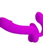 PRETTYLOVE Strap-On Pretty Love Kelpie cu Ejaculare Silicon Mov