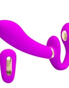 PRETTYLOVE Strap-on Thunderbird Female Remote Control 12 Moduri Vibratii 3 Moduri Electrosocuri Silicon USB Mov