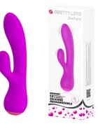 PRETTYLOVE Vibartor Pretty Love Zachary 12 Moduri Vibratii Silicon USB Mov 17.8 cm