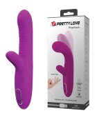 PRETTYLOVE Vibrator Angelique 12 Moduri Vibratii+4 Moduri Tickling Move Silicon USB 21.5 cm