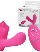 PRETTYLOVE Vibrator G-spot Walker Remote Control 12 Moduri Vibratii Silicon USB Roz 9.5 cm