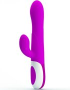 PRETTYLOVE Vibrator Iepuras Dempsey Inflatable 7 Moduri Vibratii Silicon Roz