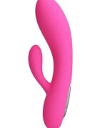 PRETTYLOVE Vibrator Iepuras Ives 30 Moduri Vibratii Silicon USB Roz 16.9 cm