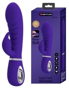 PRETTYLOVE Vibrator Iepuras Prescott 7 Moduri Vibratii Silicon USB Violet 20 cm