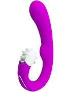 PRETTYLOVE Vibrator Magic Tongue 7 Moduri Vibratii 4 Moduri Rotatii Silicon USB Mov 19.5 cm