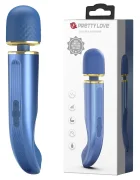 PRETTYLOVE Vibrator Masaj Pretty Love Colorful Massager 7 Moduri Vibratii 5 Viteze Silicon USB Albastru 24 cm