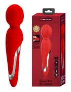 PRETTYLOVE Vibrator Masaj Walter 7 Moduri Vibratii & 5 Intensitati Silicon USB Rosu 21.6 cm