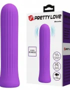 PRETTYLOVE Vibrator Pretty Love Blanche 12 Moduri Vibratii Silicon USB Mov Deschis 10.2 cm