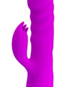 PRETTYLOVE Vibrator Pretty Love Melanie 12 Moduri Vibratii 3 Moduri Thrusting Silicon USB Mov 20.5 cm
