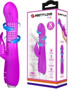 PRETTYLOVE Vibrator Pretty Love Molly 12 Moduri Vibratii 3 Moduri Rotatii Silicon USB Mov 20.5 cm