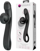 PRETTYLOVE Vibrator Rabbit Beau Snail 10 Moduri Vibratii Silicon USB Magnetic Negru 23 cm